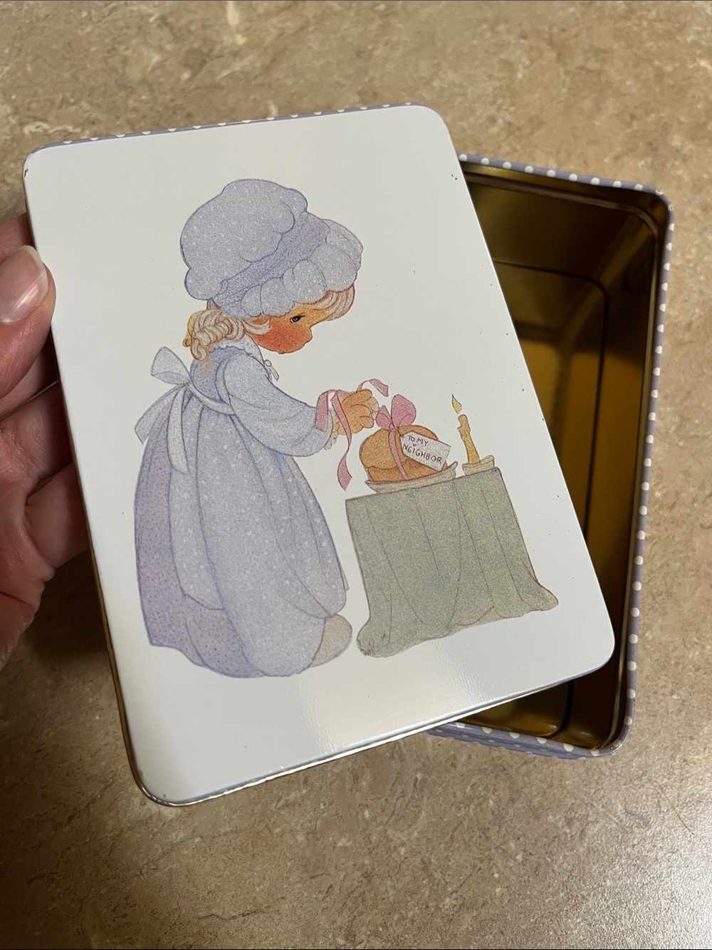 Enesco Gold Rectangular Trinket Tin with Logo To My Neighbor